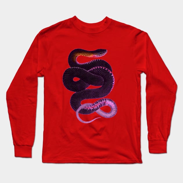 serpent,cobra,reptile,viper,venom,lizard,rattlesnake,king cobra,dragon,hydra,poison,venomous,plumber's snake,pythonidae,pythons,auger,python,squamata,serpentine,worm,big,ophidian,rattlesnakes,medusa,snakebite Long Sleeve T-Shirt by vabontchi